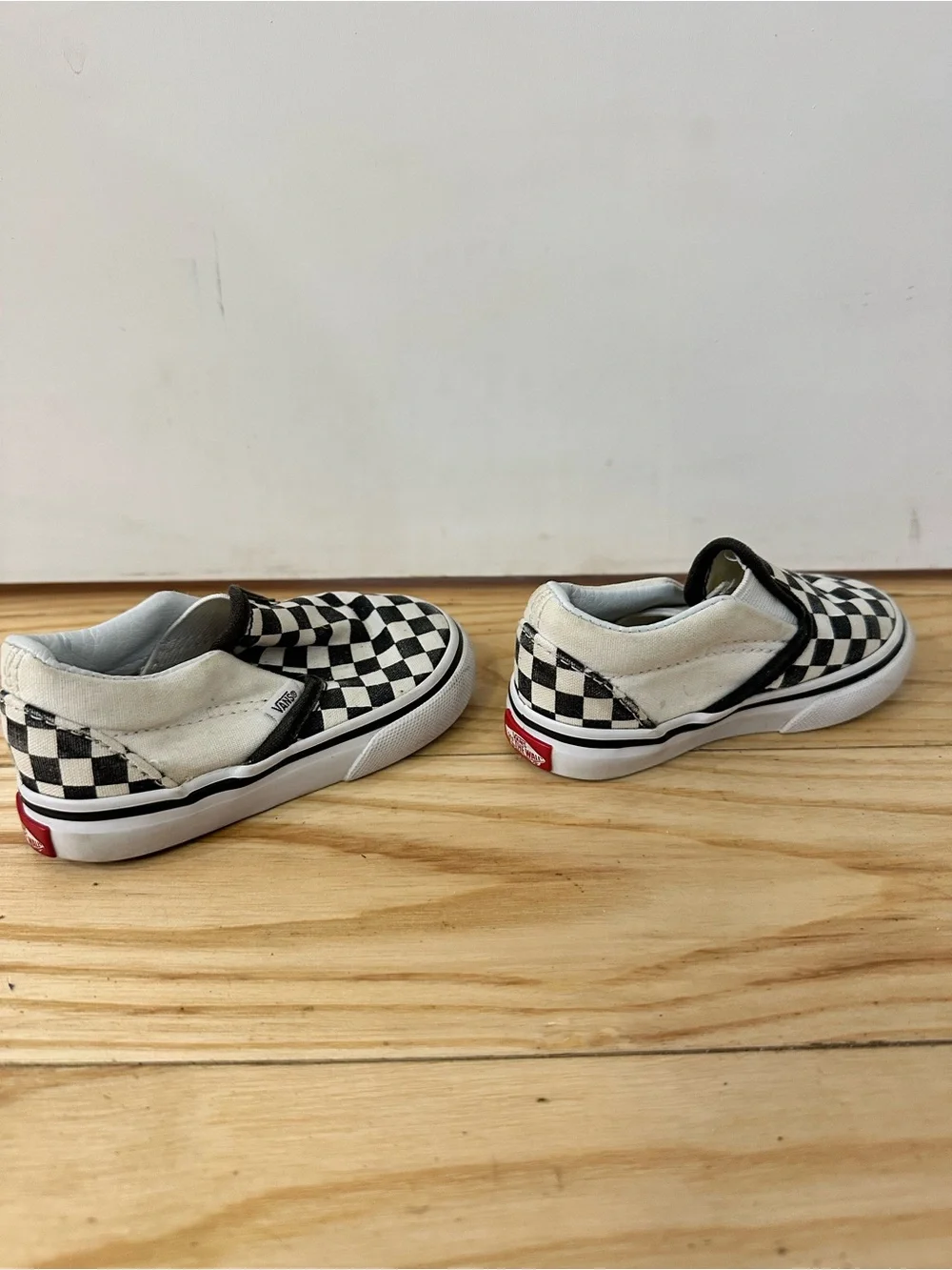 Vans Kids Slip-On Checkerboard Sneakers - Black & White